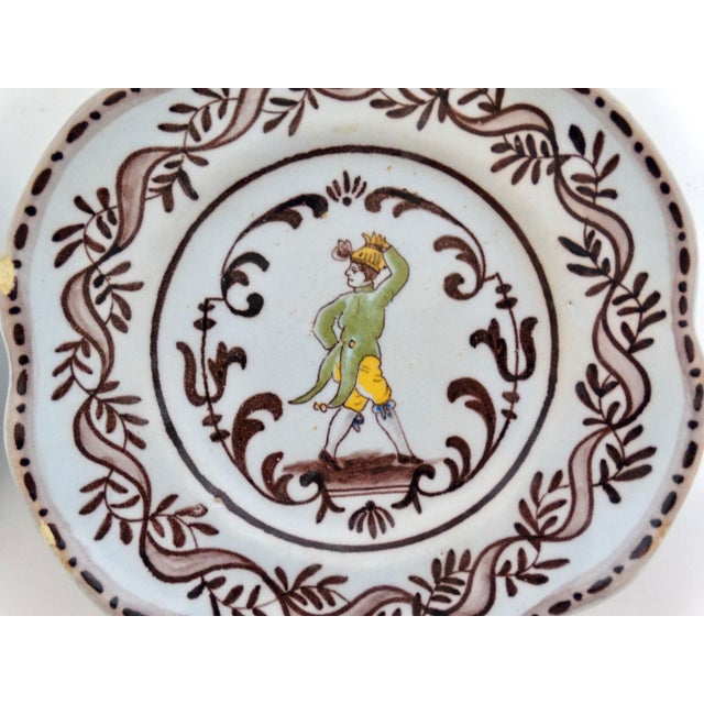 Antique French Faience Peasant Plates, a Pair For Sale - Image 10 of 10