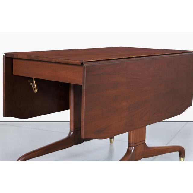 Mid-Century Modern 1950s Mid-Century Drop-Leaf Extension Dining Table by Extensole Corporation For Sale - Image 3 of 15