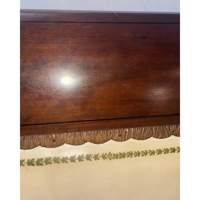 1930s Vintage Early American High-Back Mahogany Chairs With Star Nail Heads- a Pair For Sale In San Diego - Image 6 of 9