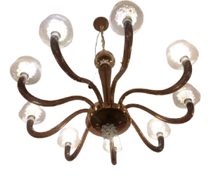 Brown Murano Glass Chandlier by Simong