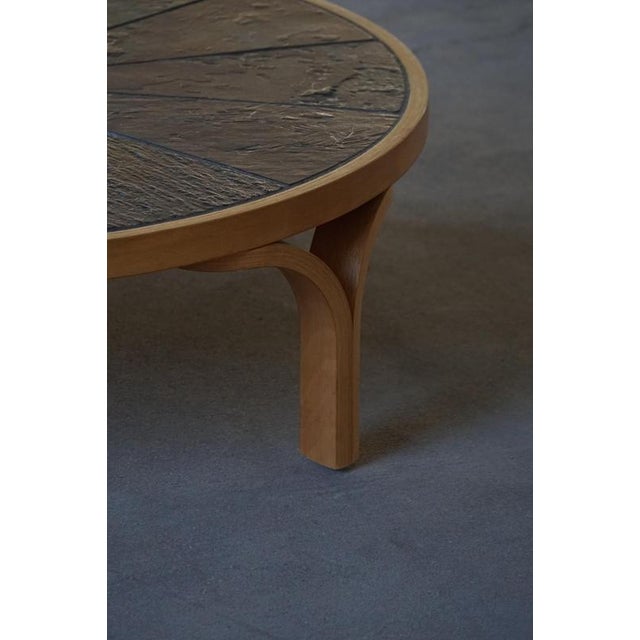 Mid-Century Modern Danish Low Coffee Table with Wood Frame and Ceramic Tile Top, 1960s For Sale - Image 9 of 11