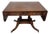 19th C English Regency Carved Brass Inlaid Rosewood Drop Leaf Sofa Table Desk For Sale