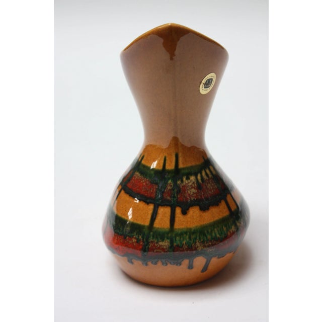 Mid-Century Israeli Studio Pottery Ochre Pitcher by Kernat For Sale - Image 4 of 13