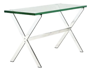 Florence Knoll Chrome and Glass X Base Console Table, 1960