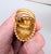 Vintage 1960s Signed Napier Goldtone Faux-Turquoise Adjustable Cocktail Ring For Sale - Image 11 of 14