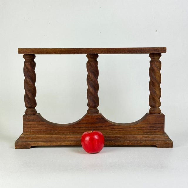 Mid 20th Century Vintage Wood Sculptural Decorative Object With Turned Columns in a Stage Design For Sale - Image 5 of 9