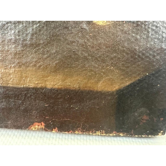 Italian Artist, St. Benedict with a Raven, 17th Century, Oil on Canvas For Sale - Image 12 of 13