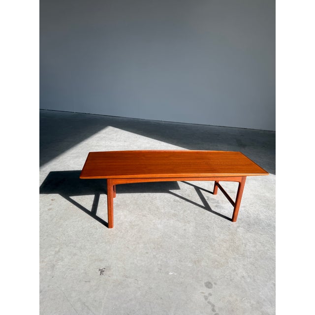 Tingströms 1960s Folke Ohlsson for Tingstroms Large Swedish Teak “Frisco” Coffee Table For Sale - Image 4 of 12