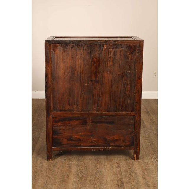 Antique Chinese Elm Wood Apothecary Cabinet With Multiple Drawers For Sale - Image 15 of 18