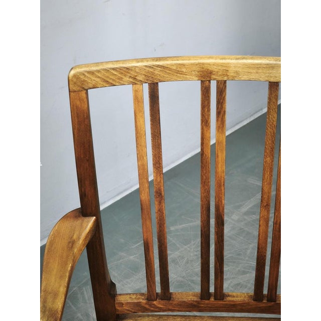 Wood Model 1675 Armchair attributed to Ole Wanscher for Fritz Hansen, Denmark 1942 For Sale - Image 7 of 14