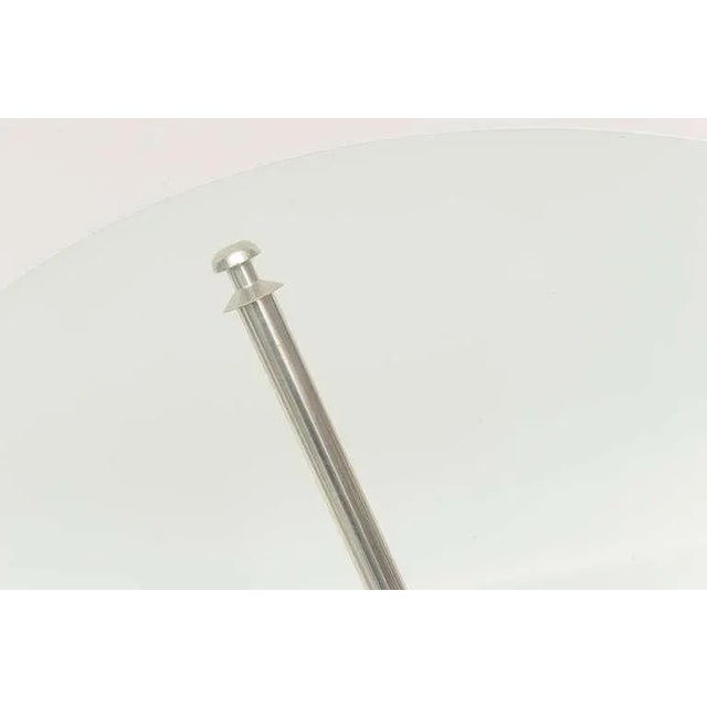 Silver Vintage Silver-Plate Tripod and Glass Folding Side or Drink Tables 1960's For Sale - Image 8 of 10