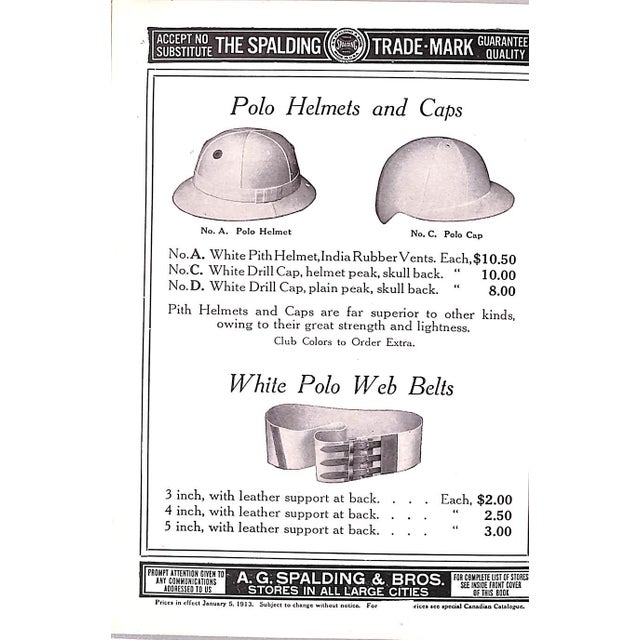 "Spalding's International 1913 Polo Guide" Grant, Basil [Edited By] For Sale - Image 4 of 15