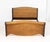 Rattan and Ebonized Wood Queen Sleigh Bed Frame For Sale - Image 4 of 11