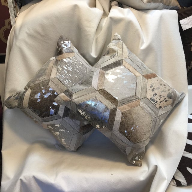 Modern Cowhide Pillow Chairish