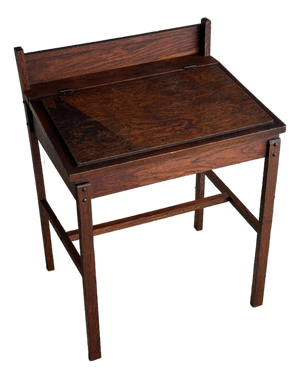 Antique American Oak Schoolhouse Children's Writing Desk