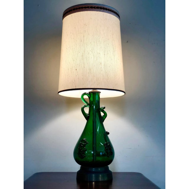 Murano Blown Glass Lamp With Shade For Sale - Image 9 of 9