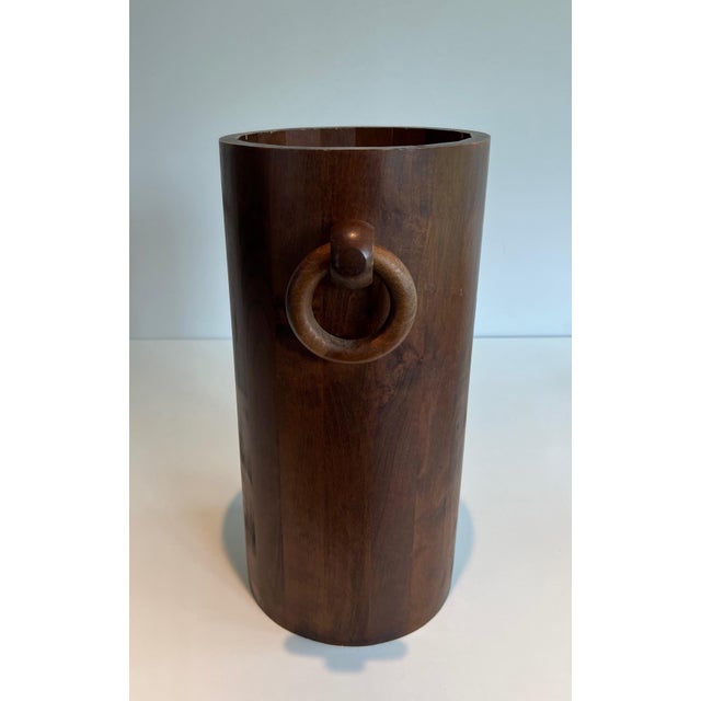 1950s Brutalist Wooden Umbrella Stand For Sale - Image 10 of 11