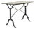 Antique French Victorian Cast Iron Pastry Table Base Marble Top Console Table For Sale