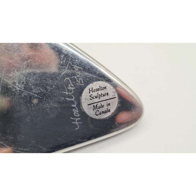 Hoselton Swan Sculpture in Polished Aluminum, 1970s For Sale - Image 10 of 12