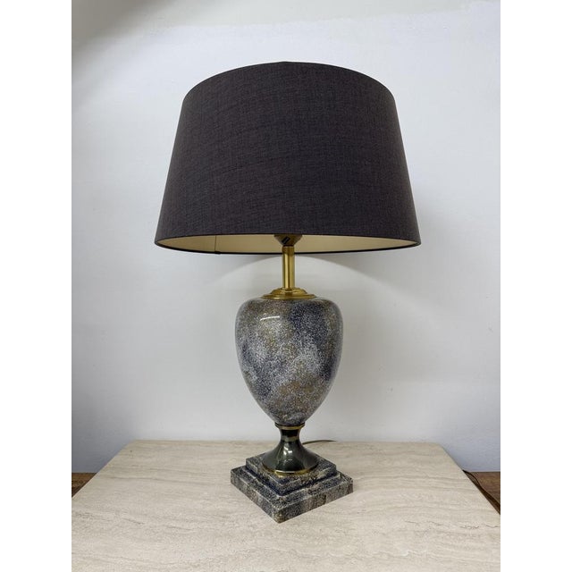 Gray Table Lamp from Le Dauphin, France, 1970s For Sale - Image 8 of 18