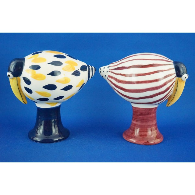 Art Deco Ceramic Pelicans or Toucans, 20th Century, Set of 2 For Sale - Image 9 of 18