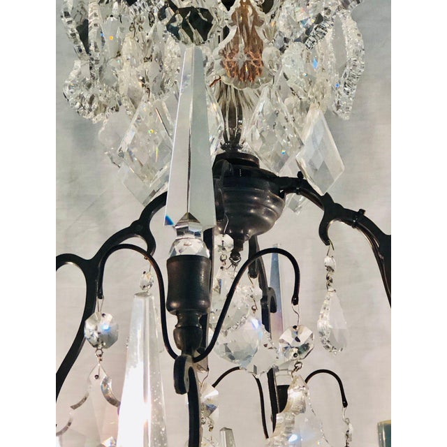 1960s Versailles Chandelier With Swarovski Strass and Crystal Pendants For Sale In New York - Image 6 of 13