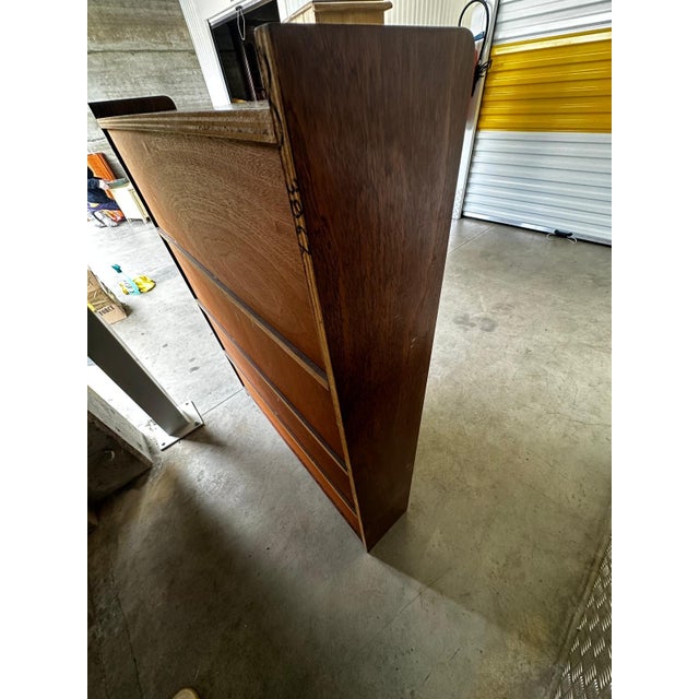 Mid-Century Modern Danish Walnut Bookcase with Sliding Glass Doors, 1950s For Sale - Image 14 of 15