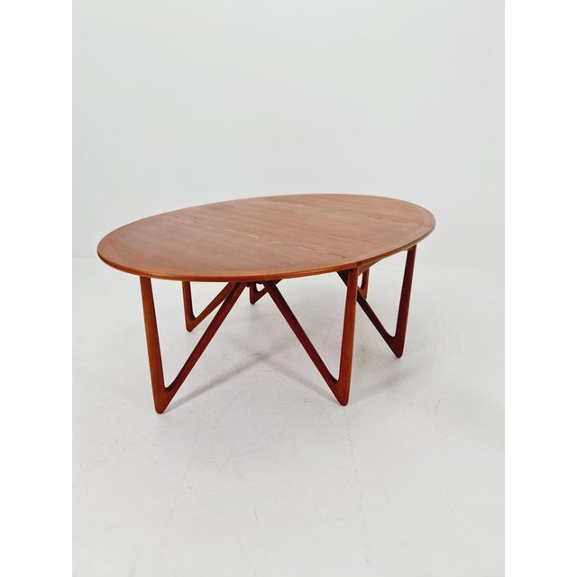 Mid-Century Modern Danish Drop Leaf Teak Dining Table from Niels Koefoed, 1960s For Sale - Image 5 of 18