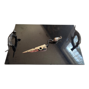 Michael Aram Cat and Mouse Granite Cheeseboard and Knife
