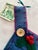 Vintage Crazy Mountain Imports "Porch & Parlour" Felt Christmas Stocking - Primitive Folk Art Santa, Reindeer & Bear Excellent Condition For Sale - Image 10 of 13