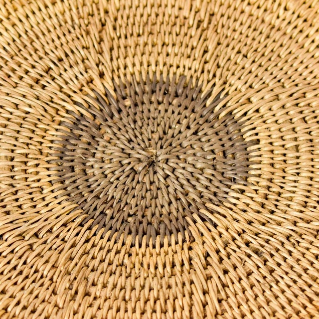 African Early 20th Century Makenge Flat Wedding Basket 17.5 Inch Zambia For Sale - Image 3 of 8