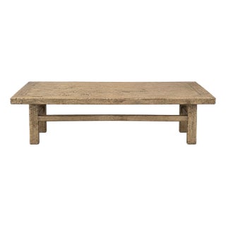 Vintage Solid Poplar Coffee Table For Sale