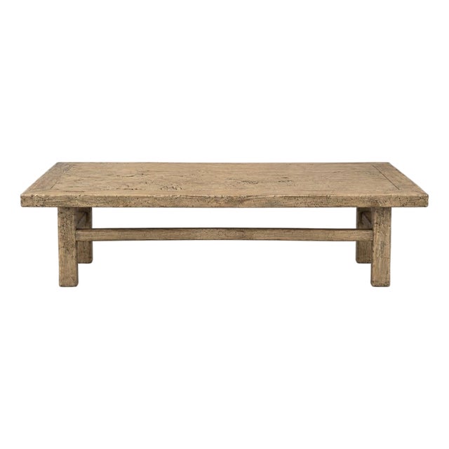 Vintage Solid Poplar Coffee Table For Sale