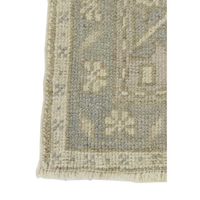 Turkish Vintage Circa 1940 Turkish Oushak Tash Rug 6' X 10'5 For Sale - Image 3 of 10