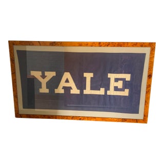 20th Century Framed Yale College Flag For Sale