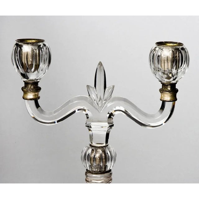 French French Glass Candelabra, Pair, Circa 1860 For Sale - Image 3 of 6