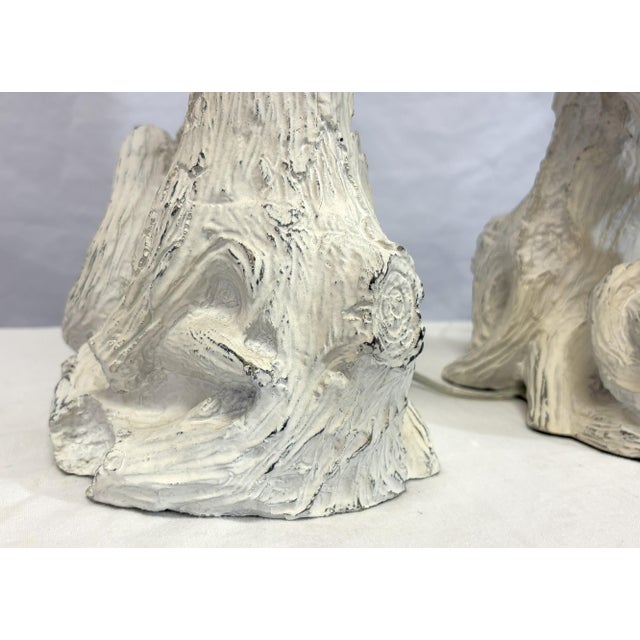 Italian Style Faux Bois Table Lamps- A Pair For Sale - Image 10 of 16