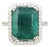 9.07 Ct Natural Emerald & Diamond Ring Size 6.5 For Sale