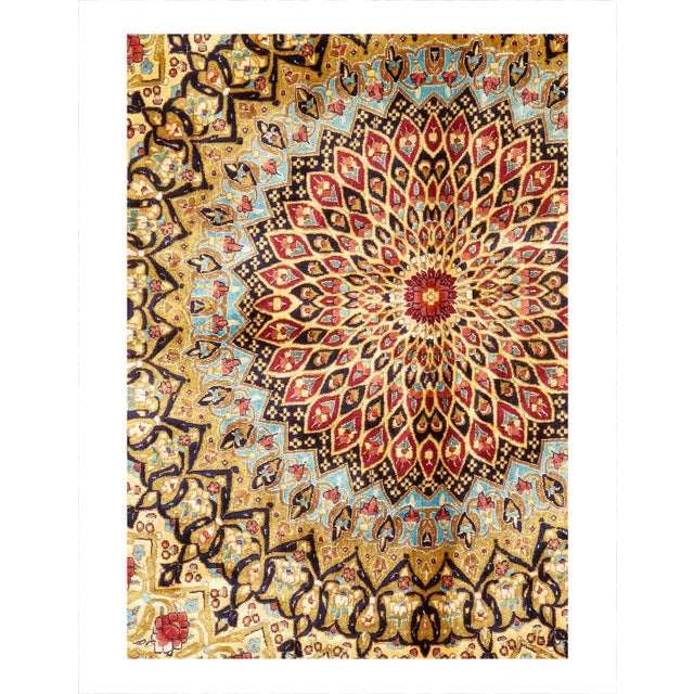 Persian Qum Design Viscose on a cotton foundation with a medallion This rug has a dense, soft pile, and excellent quality,...