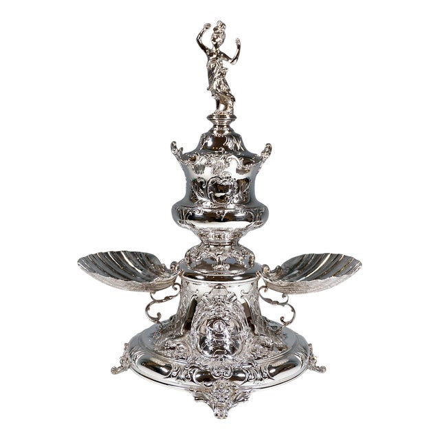 Viennese Art Nouveau Silver Caviar Stand from Würbel & Czokally, 1900s For Sale