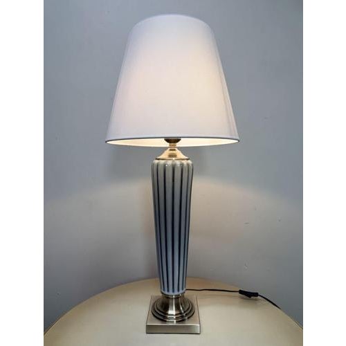 Porcelain and Metal Table Lamp For Sale - Image 6 of 6