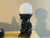 Plastic Black Resin Dragon Table Lamps with Candleholder, 1980s, Set of 2 For Sale - Image 7 of 17