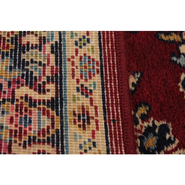 Karastan Red Field Oriental 4’3” X 6’ Wool Area Rug For Sale - Image 14 of 16