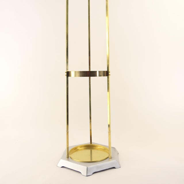 Brass Cloakroom with Umbrella Stand from Wiener Werkstätte, Wienna, 1920s For Sale - Image 3 of 8