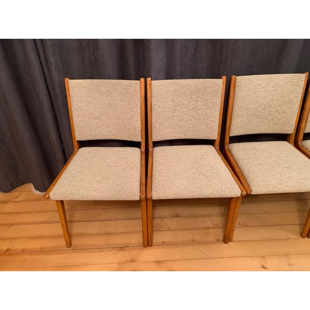 Vintage Swedish Cane Back Chairs by Jens Risom for JO Carlssons, 1950s, Set of 4 For Sale - Image 17 of 18