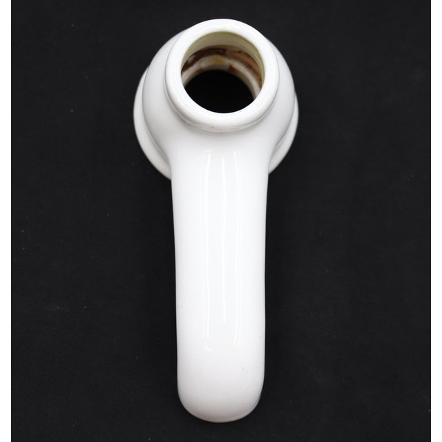 Traditional Vintage White Ceramic Faucet Spout For Sale - Image 3 of 4