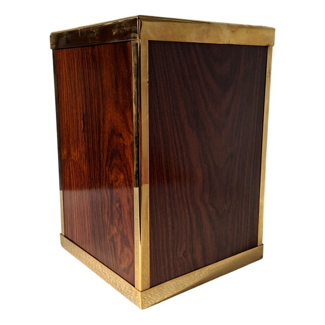 Vintage Umbrella Stand in Briar Wood with Gilt Finishes, 1990s For Sale