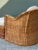 Vintage Braided Rattan Lounge Chair and Ottoman For Sale - Image 9 of 12
