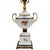 Mid-Century Modern Kaiser Kuhn Swedish Armorial Porcelain Urn Table Lamp For Sale - Image 4 of 11