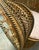 Boho Chic Petite Vintage Wicker Peacock Chair and Cushion For Sale - Image 3 of 12